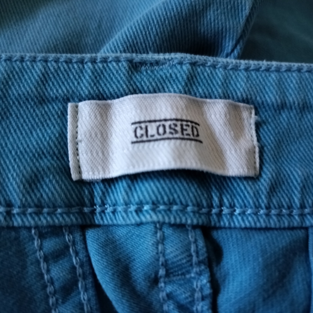 Closed Jeans Made In Italy Baker Skinny Turquoise Size 28 - Picture 5 of 7